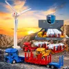 White wind power generation model toy, STEM education, puzzle assembly, children's science experiment Specification image